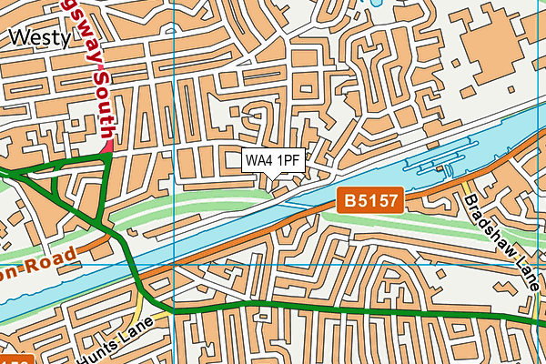 WA4 1PF map - OS VectorMap District (Ordnance Survey)