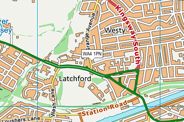 WA4 1PN map - OS VectorMap District (Ordnance Survey) WA4 1PN map - OS VectorMap District (Ordnance Survey)