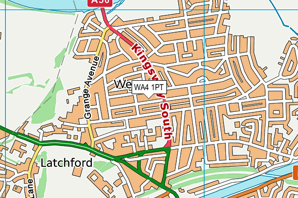 WA4 1PT map - OS VectorMap District (Ordnance Survey) WA4 1PT map - OS VectorMap District (Ordnance Survey)