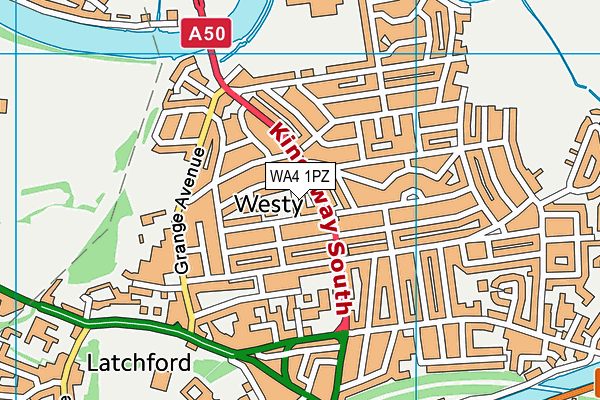 WA4 1PZ map - OS VectorMap District (Ordnance Survey) WA4 1PZ map - OS VectorMap District (Ordnance Survey)