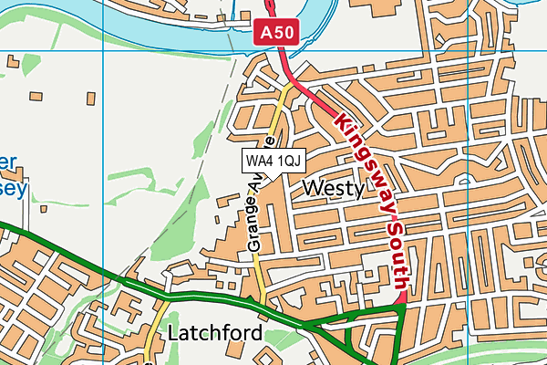 WA4 1QJ map - OS VectorMap District (Ordnance Survey) WA4 1QJ map - OS VectorMap District (Ordnance Survey)