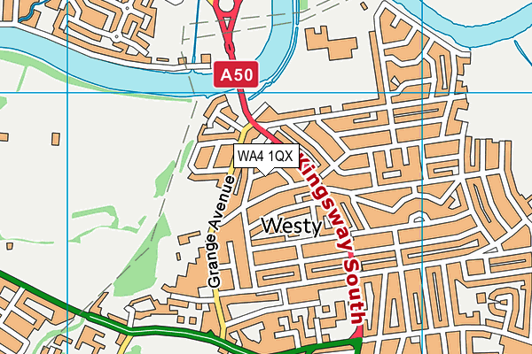 WA4 1QX map - OS VectorMap District (Ordnance Survey) WA4 1QX map - OS VectorMap District (Ordnance Survey)
