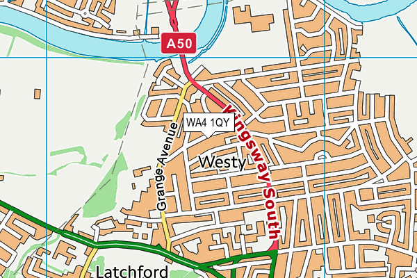 WA4 1QY map - OS VectorMap District (Ordnance Survey) WA4 1QY map - OS VectorMap District (Ordnance Survey)