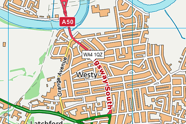 WA4 1QZ map - OS VectorMap District (Ordnance Survey) WA4 1QZ map - OS VectorMap District (Ordnance Survey)