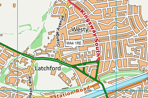 WA4 1RE map - OS VectorMap District (Ordnance Survey) WA4 1RE map - OS VectorMap District (Ordnance Survey)