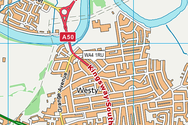 WA4 1RU map - OS VectorMap District (Ordnance Survey) WA4 1RU map - OS VectorMap District (Ordnance Survey)