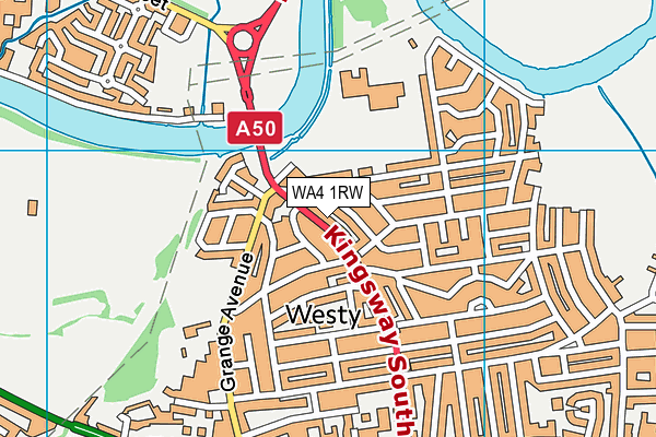 WA4 1RW map - OS VectorMap District (Ordnance Survey) WA4 1RW map - OS VectorMap District (Ordnance Survey)
