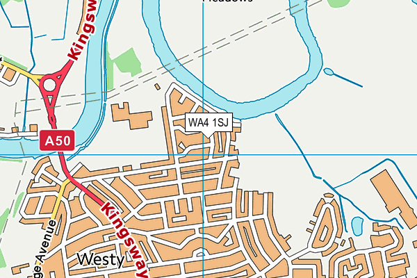 WA4 1SJ map - OS VectorMap District (Ordnance Survey) WA4 1SJ map - OS VectorMap District (Ordnance Survey)
