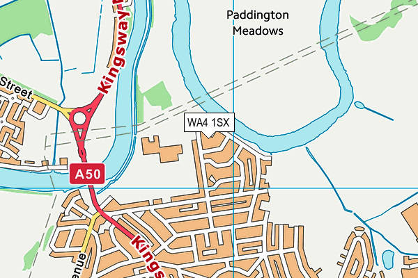 WA4 1SX map - OS VectorMap District (Ordnance Survey) WA4 1SX map - OS VectorMap District (Ordnance Survey)