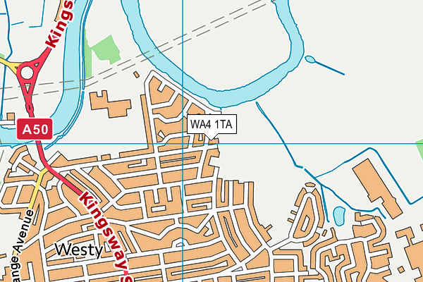 WA4 1TA map - OS VectorMap District (Ordnance Survey)