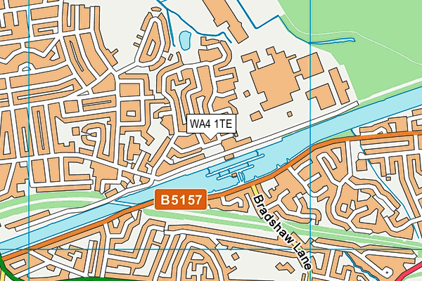 WA4 1TE map - OS VectorMap District (Ordnance Survey)