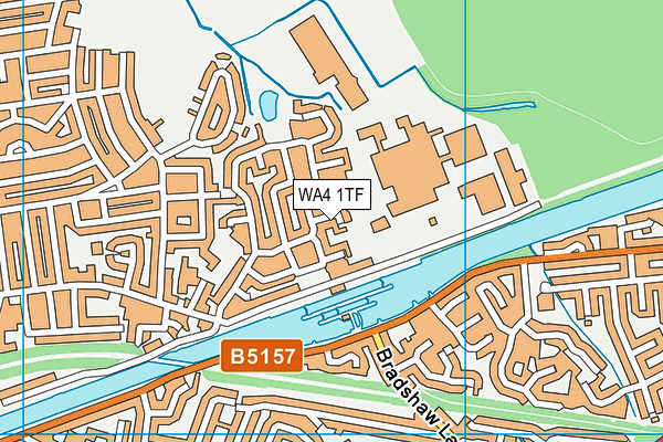 WA4 1TF map - OS VectorMap District (Ordnance Survey) WA4 1TF map - OS VectorMap District (Ordnance Survey)