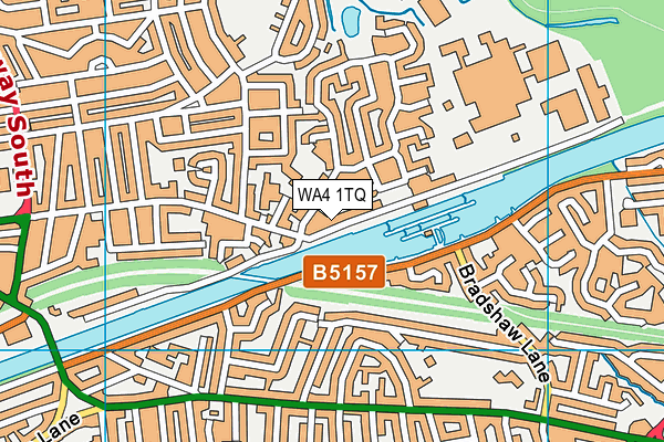WA4 1TQ map - OS VectorMap District (Ordnance Survey) WA4 1TQ map - OS VectorMap District (Ordnance Survey)