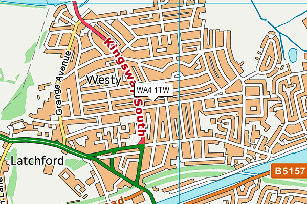 WA4 1TW map - OS VectorMap District (Ordnance Survey) WA4 1TW map - OS VectorMap District (Ordnance Survey)