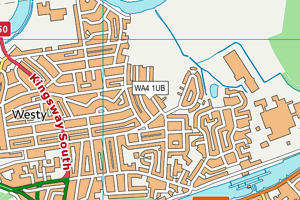 WA4 1UB map - OS VectorMap District (Ordnance Survey) WA4 1UB map - OS VectorMap District (Ordnance Survey)