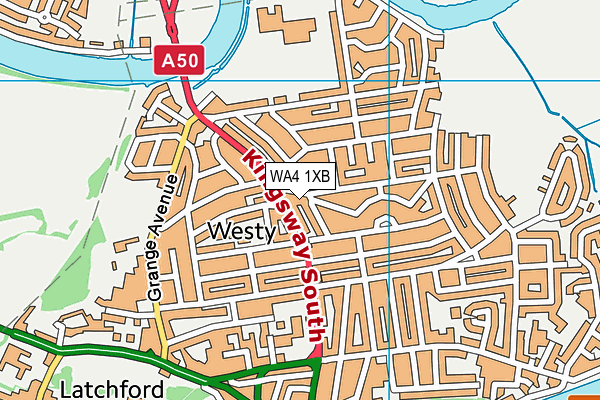 WA4 1XB map - OS VectorMap District (Ordnance Survey) WA4 1XB map - OS VectorMap District (Ordnance Survey)