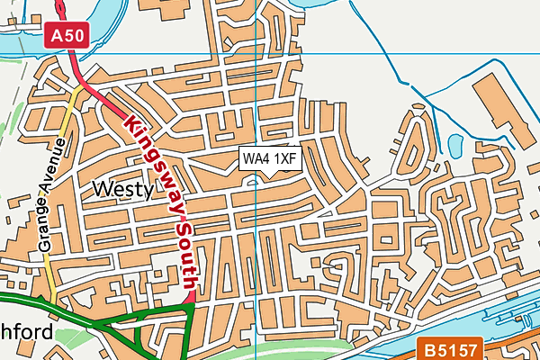 WA4 1XF map - OS VectorMap District (Ordnance Survey) WA4 1XF map - OS VectorMap District (Ordnance Survey)