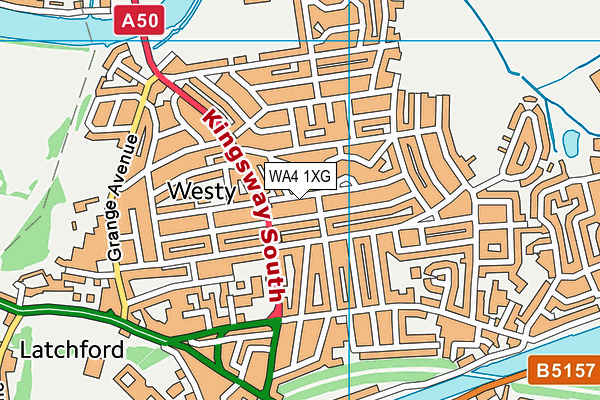 WA4 1XG map - OS VectorMap District (Ordnance Survey) WA4 1XG map - OS VectorMap District (Ordnance Survey)