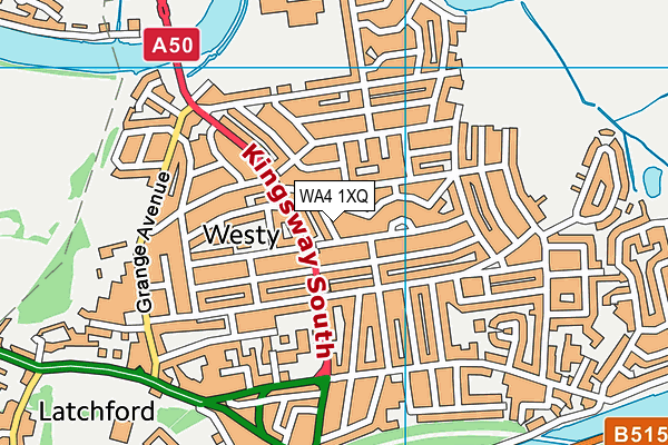 WA4 1XQ map - OS VectorMap District (Ordnance Survey) WA4 1XQ map - OS VectorMap District (Ordnance Survey)