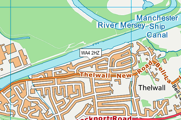 WA4 2HZ map - OS VectorMap District (Ordnance Survey)