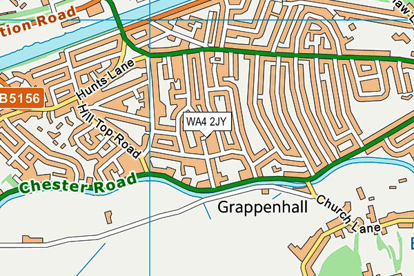 WA4 2JY map - OS VectorMap District (Ordnance Survey) WA4 2JY map - OS VectorMap District (Ordnance Survey)