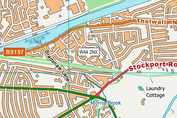 WA4 2NX map - OS VectorMap District (Ordnance Survey) WA4 2NX map - OS VectorMap District (Ordnance Survey)