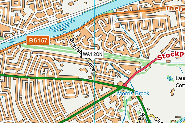 WA4 2QN map - OS VectorMap District (Ordnance Survey) WA4 2QN map - OS VectorMap District (Ordnance Survey)