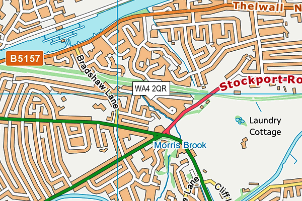 WA4 2QR map - OS VectorMap District (Ordnance Survey) WA4 2QR map - OS VectorMap District (Ordnance Survey)