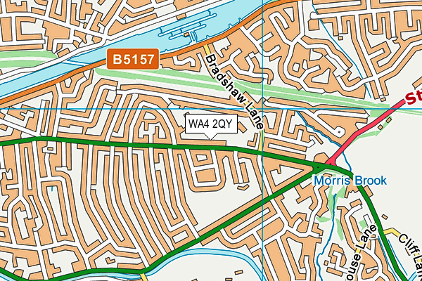 WA4 2QY map - OS VectorMap District (Ordnance Survey) WA4 2QY map - OS VectorMap District (Ordnance Survey)