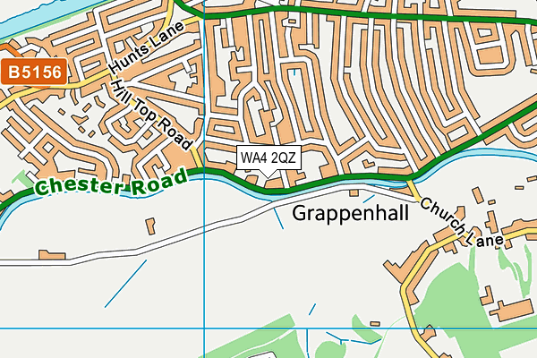 WA4 2QZ map - OS VectorMap District (Ordnance Survey) WA4 2QZ map - OS VectorMap District (Ordnance Survey)