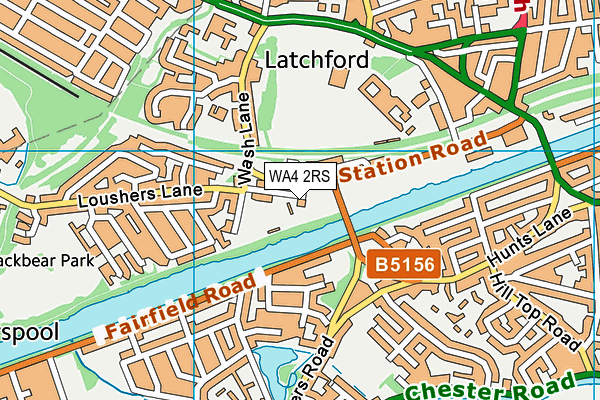 WA4 2RS map - OS VectorMap District (Ordnance Survey) WA4 2RS map - OS VectorMap District (Ordnance Survey)
