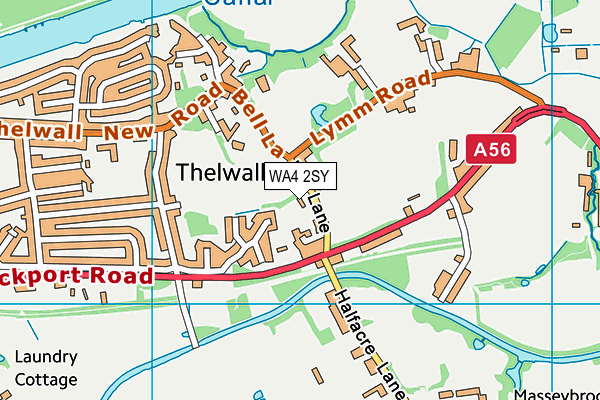 WA4 2SY map - OS VectorMap District (Ordnance Survey) WA4 2SY map - OS VectorMap District (Ordnance Survey)