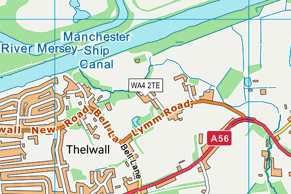 WA4 2TE map - OS VectorMap District (Ordnance Survey) WA4 2TE map - OS VectorMap District (Ordnance Survey)