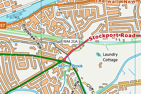 WA4 2UA map - OS VectorMap District (Ordnance Survey) WA4 2UA map - OS VectorMap District (Ordnance Survey)