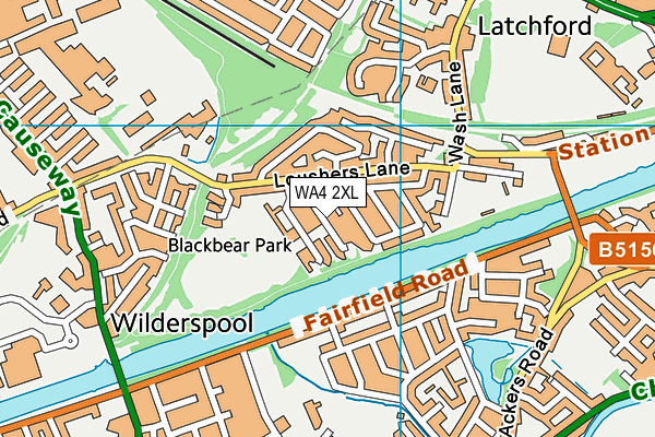 WA4 2XL map - OS VectorMap District (Ordnance Survey) WA4 2XL map - OS VectorMap District (Ordnance Survey)