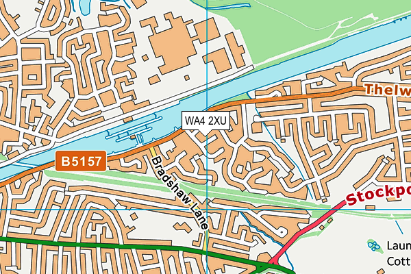 WA4 2XU map - OS VectorMap District (Ordnance Survey) WA4 2XU map - OS VectorMap District (Ordnance Survey)
