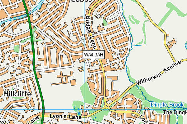 WA4 3AH map - OS VectorMap District (Ordnance Survey) WA4 3AH map - OS VectorMap District (Ordnance Survey)