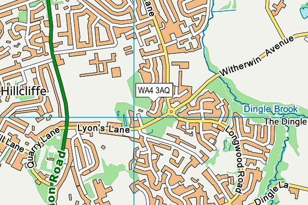 WA4 3AQ map - OS VectorMap District (Ordnance Survey) WA4 3AQ map - OS VectorMap District (Ordnance Survey)