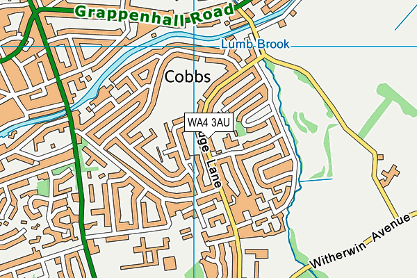 WA4 3AU map - OS VectorMap District (Ordnance Survey) WA4 3AU map - OS VectorMap District (Ordnance Survey)