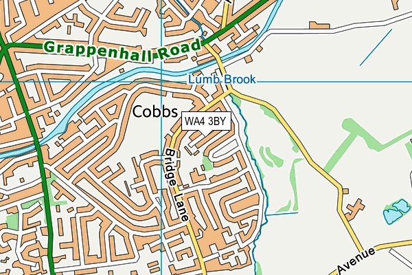 WA4 3BY map - OS VectorMap District (Ordnance Survey)