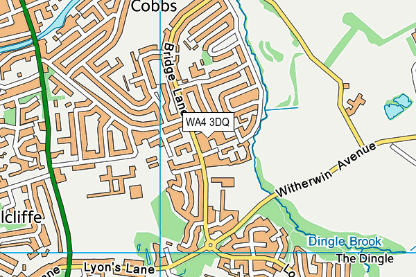 WA4 3DQ map - OS VectorMap District (Ordnance Survey)