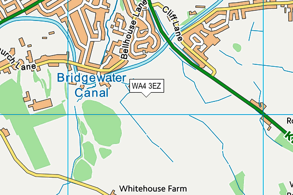 WA4 3EZ map - OS VectorMap District (Ordnance Survey) WA4 3EZ map - OS VectorMap District (Ordnance Survey)