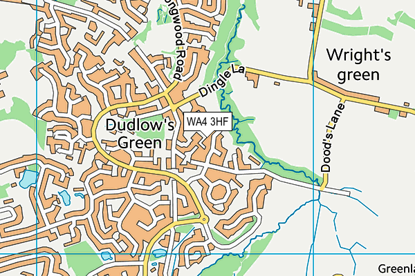 WA4 3HF map - OS VectorMap District (Ordnance Survey) WA4 3HF map - OS VectorMap District (Ordnance Survey)
