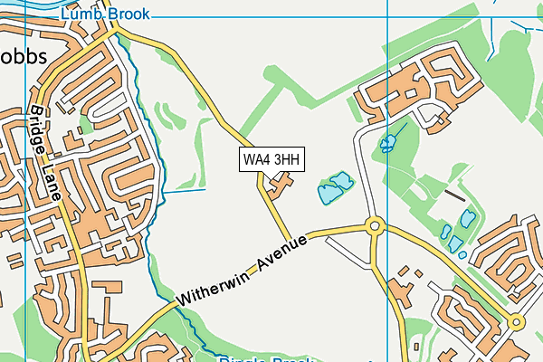 WA4 3HH map - OS VectorMap District (Ordnance Survey) WA4 3HH map - OS VectorMap District (Ordnance Survey)