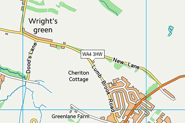 WA4 3HW map - OS VectorMap District (Ordnance Survey) WA4 3HW map - OS VectorMap District (Ordnance Survey)