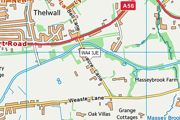 WA4 3JE map - OS VectorMap District (Ordnance Survey) WA4 3JE map - OS VectorMap District (Ordnance Survey)