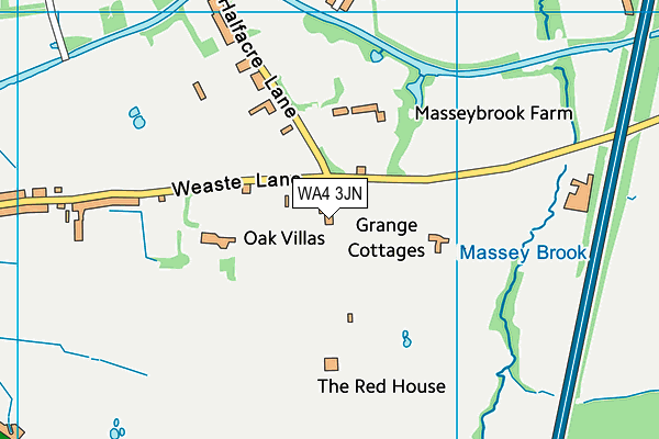 WA4 3JN map - OS VectorMap District (Ordnance Survey) WA4 3JN map - OS VectorMap District (Ordnance Survey)