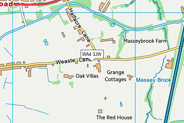 WA4 3JW map - OS VectorMap District (Ordnance Survey) WA4 3JW map - OS VectorMap District (Ordnance Survey)