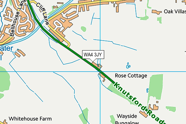 WA4 3JY map - OS VectorMap District (Ordnance Survey) WA4 3JY map - OS VectorMap District (Ordnance Survey)