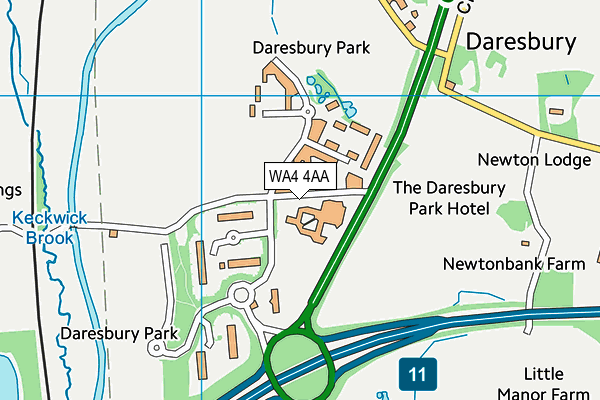 WA4 4AA map - OS VectorMap District (Ordnance Survey) WA4 4AA map - OS VectorMap District (Ordnance Survey)